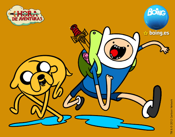 Finn y Jake en el espacio dorado 