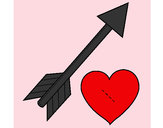 Dibujo Flecha y corazón pintado por moxaromero