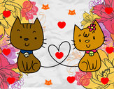 Dibujo Gatos enamorados pintado por Arleth1D