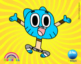 Dibujo Gumball pintado por nellysand