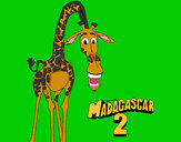 Dibujo Madagascar 2 Melman 1 pintado por bachi00000