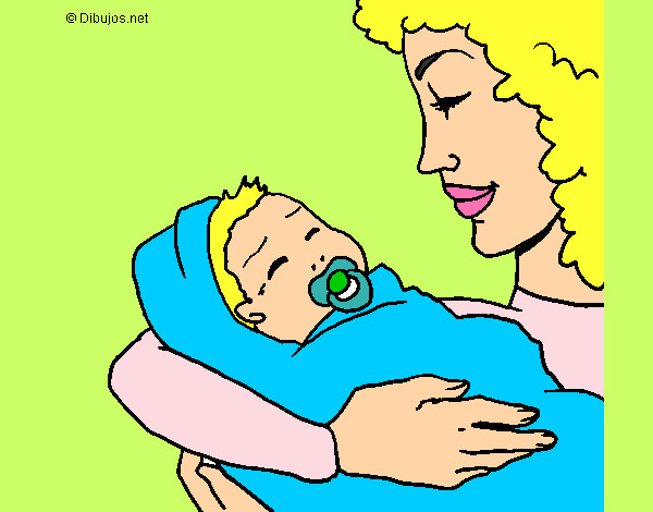 Dibujo Madre con su bebe II pintado por wandithaa