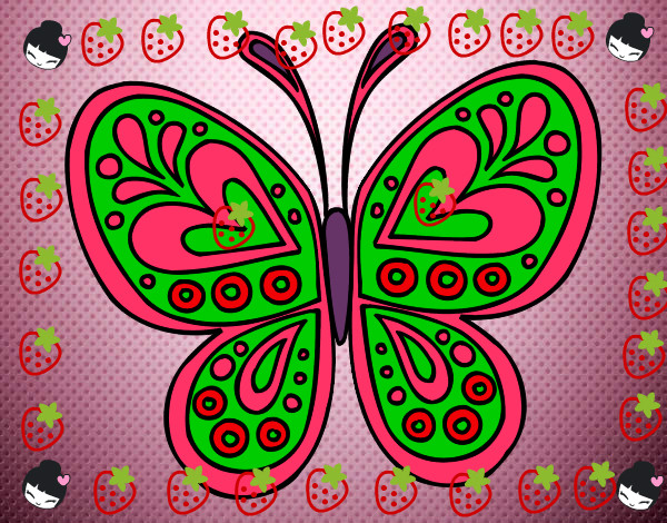 Dibujo Mandala mariposa pintado por fanny123