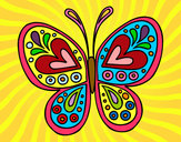 Dibujo Mandala mariposa pintado por Solyluna