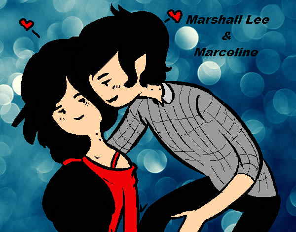 Dibujo Marshall Lee y Marceline pintado por Agus0509