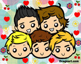 Dibujo One Direction 2 pintado por gatitacool