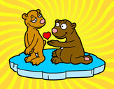 Dibujo Pareja de osos enamorados pintado por kimairy 