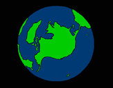 Dibujo Planeta Tierra pintado por peluche13