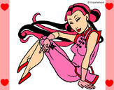 Dibujo Princesa ninja pintado por clarisse82