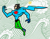 Dibujo Superhéroe poderoso pintado por Tenochreye