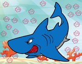 Dibujo Tiburón enfadado pintado por igael