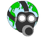 Dibujo Tierra con máscara de gas pintado por Kykio 