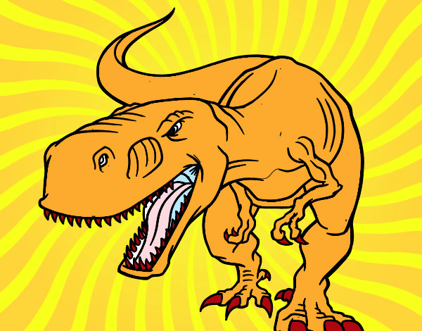 Dibujo Tiranosaurio Rex enfadado pintado por igael