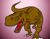 Dibujo Tiranosaurio Rex enfadado pintado por tiburon19