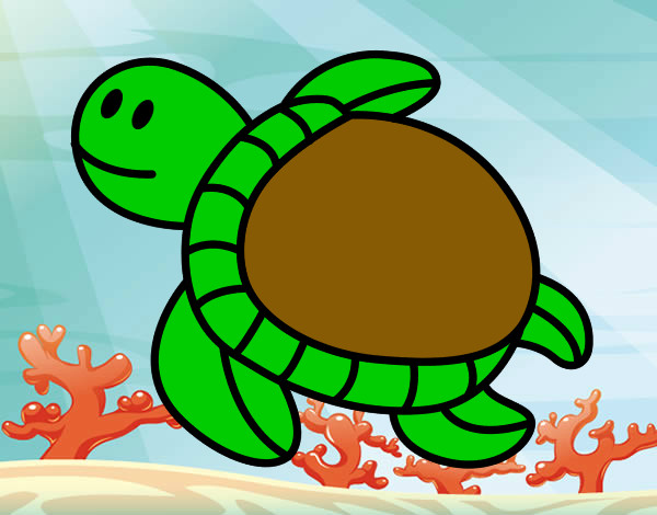 Dibujo Tortuga nadando pintado por Carlos06