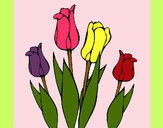Dibujo Tulipanes pintado por rosasaav
