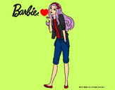 Dibujo Barbie con look casual pintado por mary8cruz