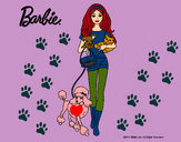 Dibujo Barbie con sus mascotas pintado por mary8cruz