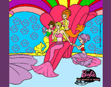 Dibujo Barbie princesa sirena pintado por nikoleta