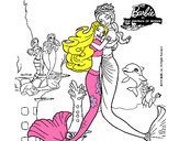 Dibujo Barbie sirena y la reina sirena pintado por jimena88