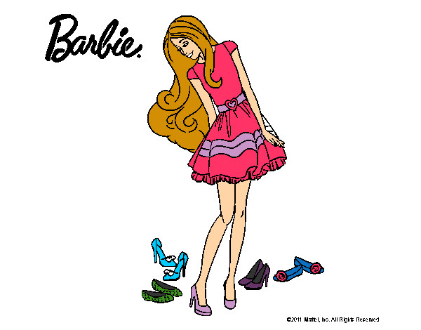 Barbie y su colección de zapatos