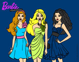 Dibujo Barbie y sus amigas vestidas de fiesta pintado por lauri10
