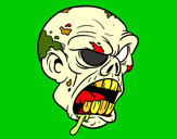 Dibujo Cabeza de zombi pintado por 49005859