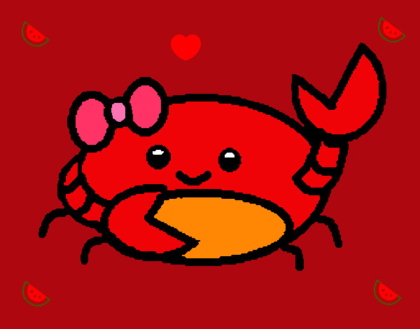 Dibujo Cangrejo simpático pintado por sango
