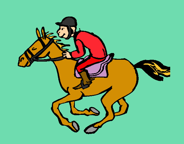 Dibujo Carrera de caballos pintado por mariawapa