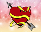 Dibujo Corazón con flecha III pintado por sango