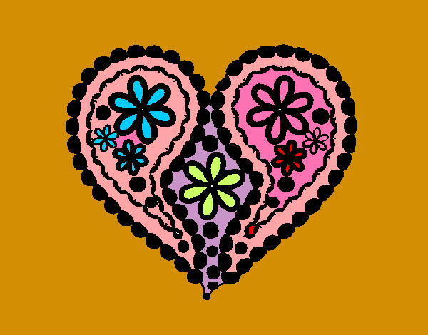 Corazón de flores