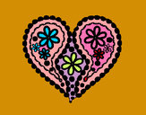 Dibujo Corazón de flores pintado por PAWLA
