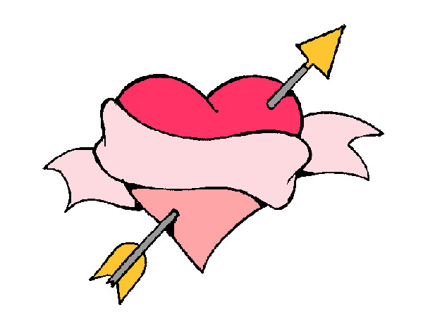 Dibujo de corazon flechado pintado por Roxanis en  el día  19-02-13 a las 00:20:31. Imprime, pinta o colorea tus propios dibujos!