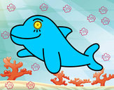 Dibujo Delfín alegre pintado por miritasan