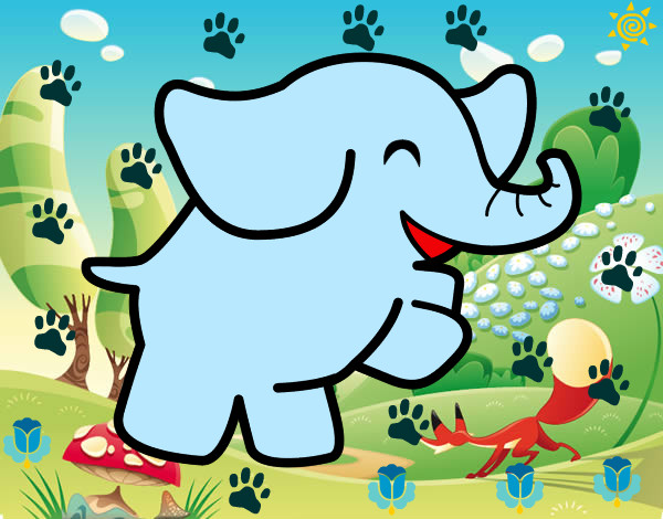 Dibujo Elefante bailarín pintado por jenhizita 