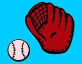 Dibujo Guante y bola de béisbol pintado por lalitodrag