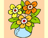 Dibujo Jarrón de flores pintado por siulordep