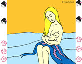 Dibujo Madre con su bebe pintado por BERRELLEZA