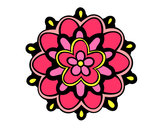 Dibujo Mándala con una flor pintado por carmenaida