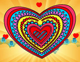 Dibujo Mandala corazón pintado por miritasan