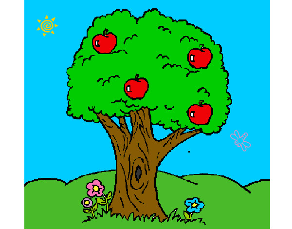 Dibujo de Árbol con manzanas pintado por Adpe2000 en  el día  20-02-13 a las 19:23:16. Imprime, pinta o colorea tus propios dibujos!
