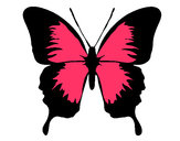 Dibujo Mariposa con alas negras pintado por lisbethghf