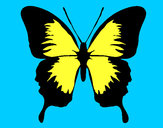Dibujo Mariposa con alas negras pintado por mary8cruz