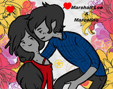 Dibujo Marshall Lee y Marceline pintado por nachatop