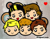Dibujo One Direction 2 pintado por keimy