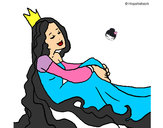 Dibujo Princesa relajada pintado por solana1611