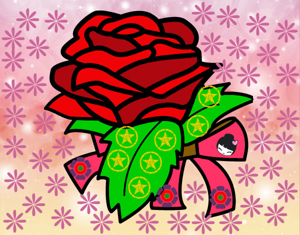 Dibujo Rosa, flor pintado por AlexisD135