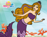 Dibujo Sirena nadando pintado por lauri10