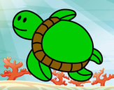 Dibujo Tortuga nadando pintado por axel9