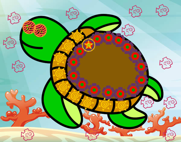 Dibujo Tortuga nadando pintado por miritasan